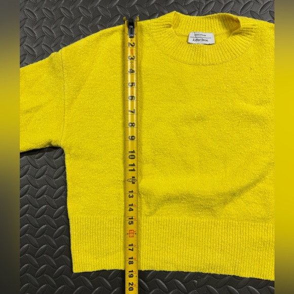 & Other Stories Yellow Knit Sweater Paris Atelier Wool Blend Size S - Picture 8 of 12